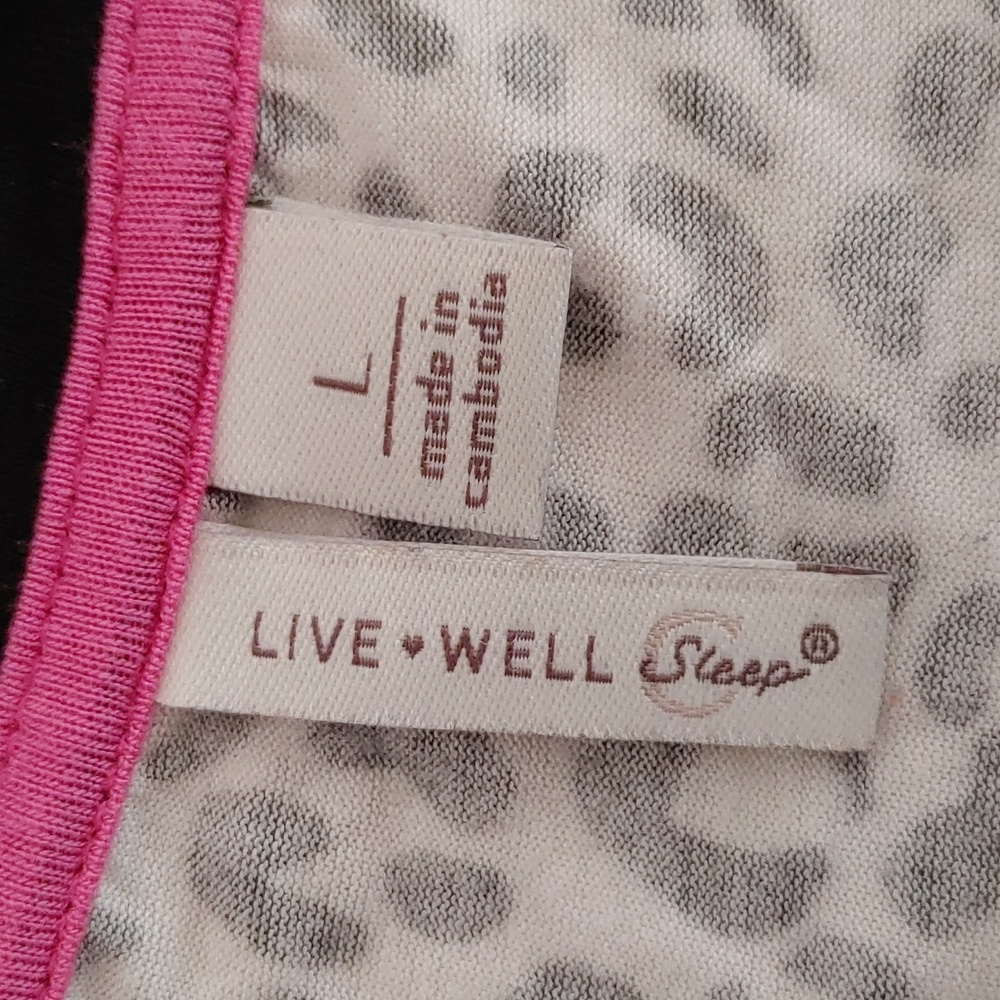 Cato Soft Black and White Pajama Top Size L - Picture 3 of 5